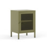 Comodino Fayna19363 in metallo con 1 anta colore verde