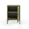 Comodino Fayna19363 in metallo con 1 anta colore verde