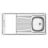 Lavello monoblocco reversibile Indiano120 1 vasca con foro per piano cottura da 30 cm. inox