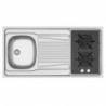 Lavello monoblocco reversibile Indiano120 1 vasca con foro per piano cottura da 30 cm. inox