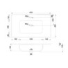 Lavabo consolle da appoggio LAV9080S in ceramica 1 vasca 81x46.5 cm. bianco lucido