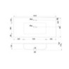 Lavabo consolle da appoggio LAV9100S in ceramica 1 vasca 101x46.5 cm. bianco lucido