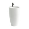 Lavabo freestanding LAV203 in ceramica D 50x86 cm. bianco lucido