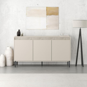 Madia Mott 150 cm. con 3 ante cashmere e dettaglio decorativo