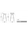 SGABELLO DIABLITO SET DA 4 H 80 in TECNOPOLIMERO e ACCIAIO CROMATO MADE IN ITALY SCAB DESIGN