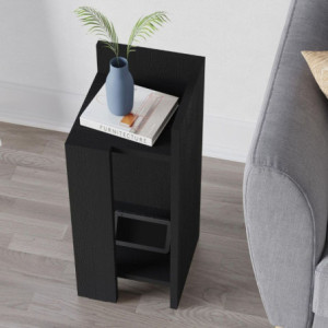 Zoom Tavolino comodino di design Elos 27x25x60h colore nero destro