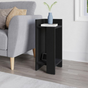 Zoom Tavolino comodino di design Elos 27x25x60h colore nero sinistro