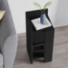 Tavolino comodino di design Elos 27x25x60h colore nero sinistro