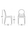 Sedia Igloo Chair Set 2 ignifuga policarbonato Made in Italy SCAB DESIGN