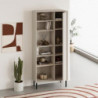 Libreria Frem con anta e 6 nicchie a giorno colore cashmere