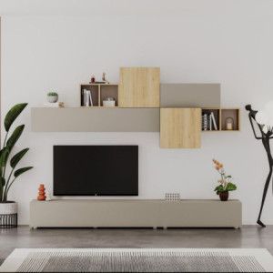 Zoom Parete attrezzata Tromen 260 cm. cashmere e rovere MTV234479