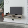 Mobile porta TV sospeso Francy cashmere con ante a ribalta 135x31.7x25 cm.