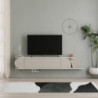 Mobile porta tv sospeso Tone con 2 ante a ribalta e vano laterale a giorno colore cashmere