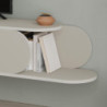 Mobile porta tv sospeso Tone con 2 ante a ribalta e vano laterale a giorno colore cashmere