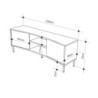 Mobile porta tv Frem con 2 ante e nicchie a giorno colore cashmere