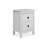 Comodino Karlstad 61A con 2 cassetti colore bianco