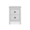 Comodino Karlstad 61A con 2 cassetti colore bianco