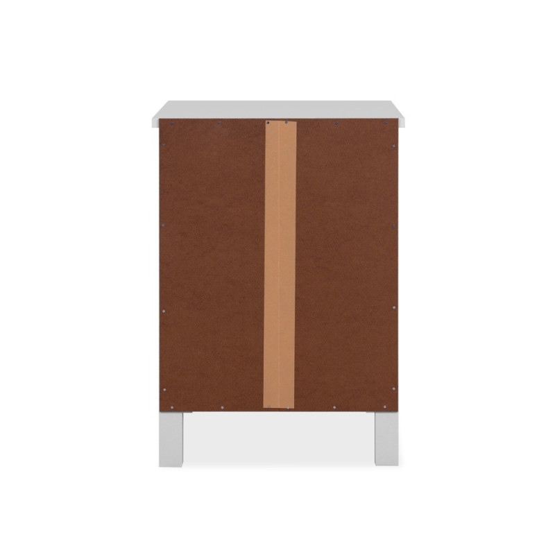 Comodino Karlstad 61A con 2 cassetti colore bianco