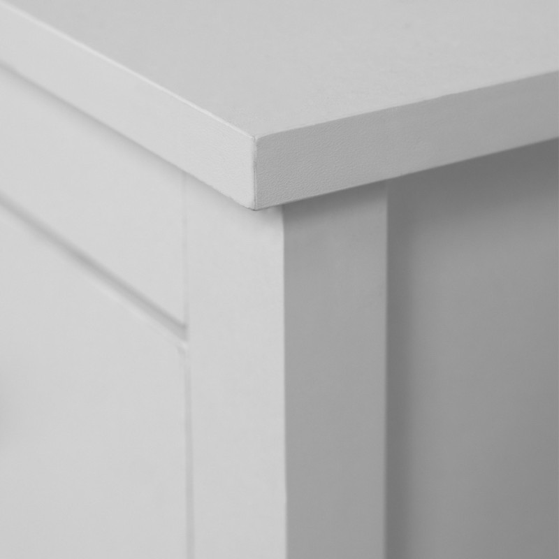 Comodino Karlstad 61A con 2 cassetti colore bianco
