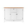 Madia Bergen57 con 3 ante e 1 cassetto bianco e top artisan oak