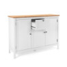 Madia Bergen57 con 3 ante e 1 cassetto bianco e top artisan oak
