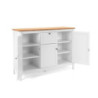 Madia Bergen57 con 3 ante e 1 cassetto bianco e top artisan oak