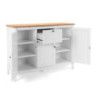 Madia Bergen57 con 3 ante e 1 cassetto bianco e top artisan oak