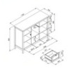 Madia Bergen57 con 3 ante e 1 cassetto bianco e top artisan oak