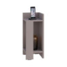 Tavolino comodino di design Elos 27x25x60h colore tortora destro