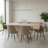Tavolo allungabile Sone con allunga centrale colore cashmere