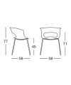 POLTRONA MISS B SET DA 4 ANTISHOCK POLICARBONATO MADE IN ITALY SCAB DESIGN