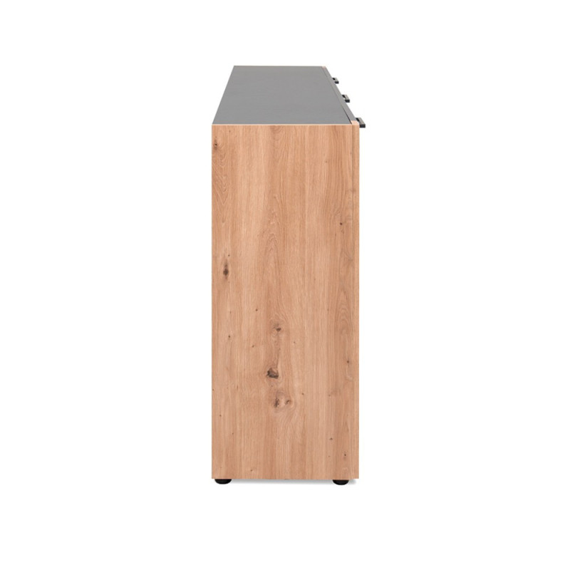Madia Cento 51A con 4 ante e 1 cassetto colore antracite e laterali legno rovere artisan