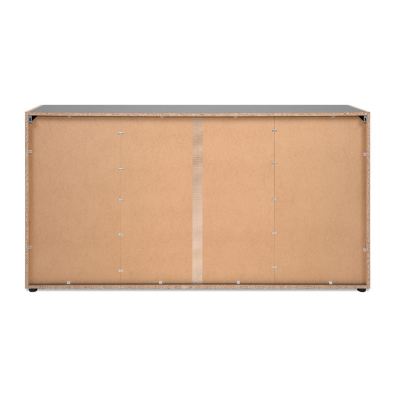 Madia Cento 51A con 4 ante e 1 cassetto colore antracite e laterali legno rovere artisan