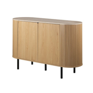 Zoom Madia Fabia 01A con 2 ante colore rovere e top effetto travertino