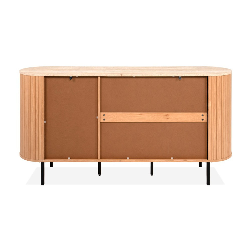 Madia Fabia 51A con 3 ante colore rovere e top effetto travertino