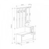 Mobile ingresso Rudolf con specchio colore tortora e bianco