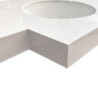 Lavabo da incasso YJ12250 top in pietra sinterizzata e lavabo in ceramica bianco lucido