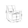 Poltrona relax Softwave recliner elettrico in tessuto G268 grigio