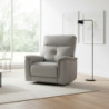 Poltrona relax Elysio con recliner elettrico in tessuto G268 grigio