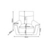 Poltrona relax Elysio con recliner elettrico in tessuto G268 grigio