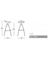 SGABELLO FROG 80 CM POLICARBONATO e ACCIAIO MADE IN ITALY SCAB DESIGN