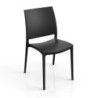 Sedia Curtis polipropilene nero grafite design ergonomico set 4 pezzi