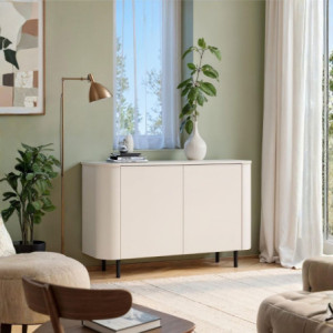 Madia Marini con 2 ante 130x43x85 H cm colore cashmere
