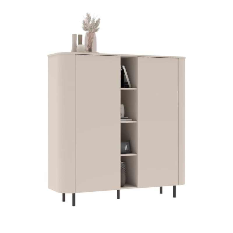 Mobile contenitore Marini 2 ante e 4 vani a giorno in colore cashmere