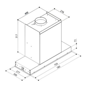 Zoom Cappa Faber Hava X 78 da incasso in acciaio inox classe A