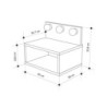 Comodino sospeso Treo con luci integrate colore bianco