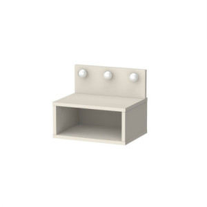 Zoom Comodino sospeso Treo con luci integrate colore cashmere