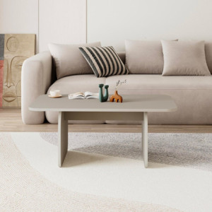 Zoom Tavolino da salotto Pietra con gambe a pannello piatto in colore cashmere