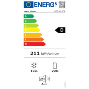 Zoom Frigorifero combinato da incasso Master Kitchen MKRF400NFD total no frost 403 L classe D