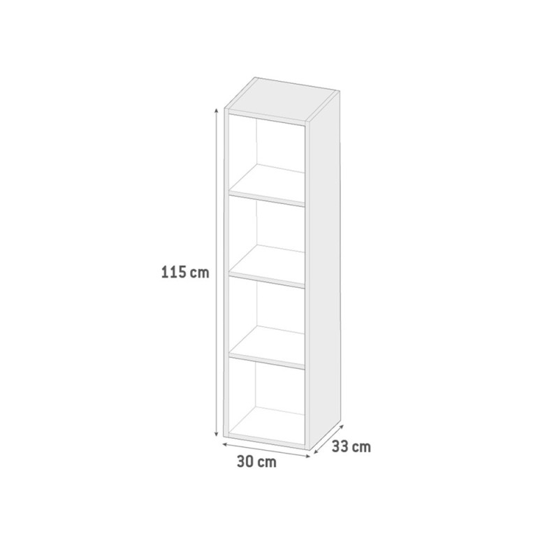 Colonna bagno sospesa Remix 1 anta H 115 colore grigio granito
